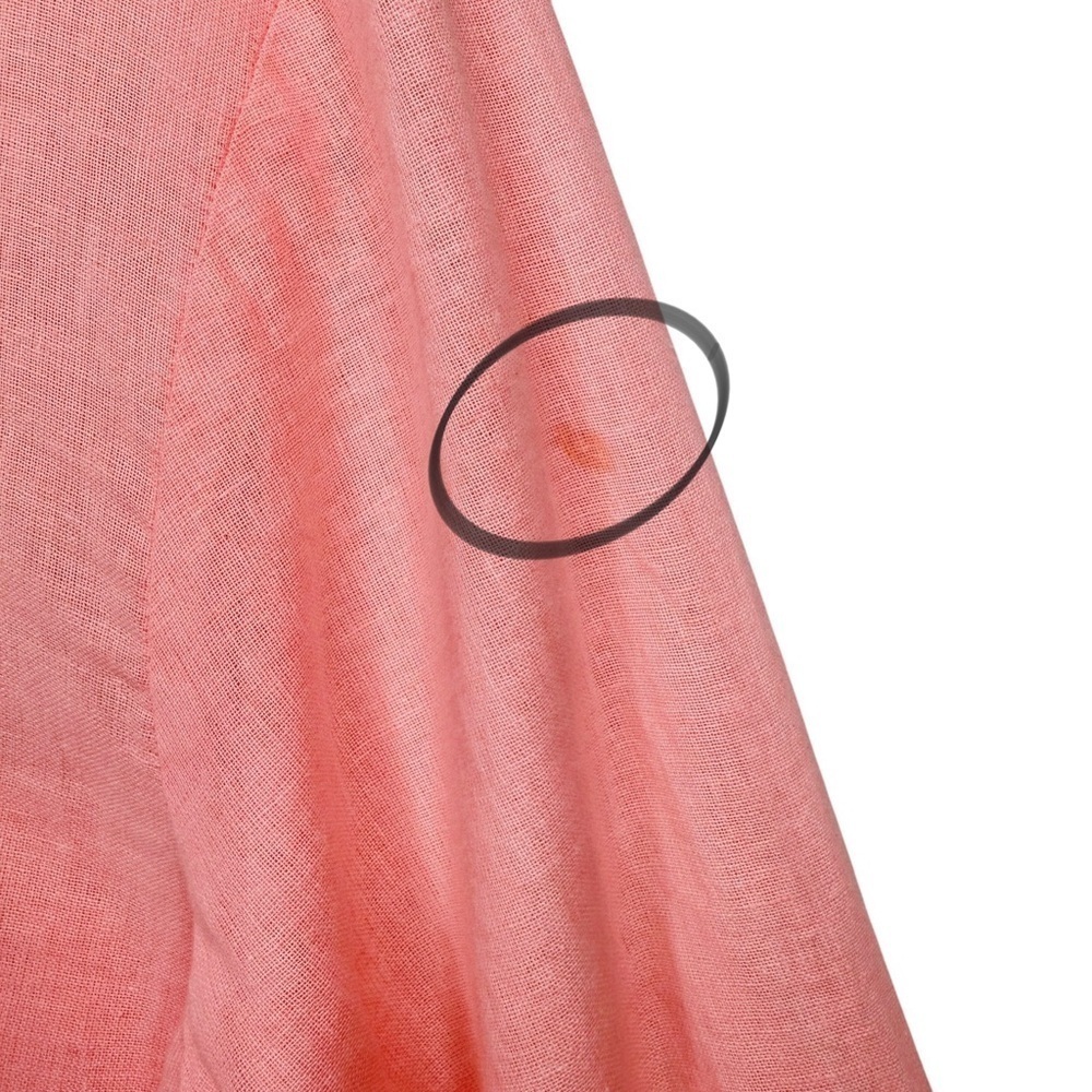 J.Crew Brilliant Peony Pink Linen Blend Utility Camp Shirt Size Sz 14 - Picture 8 of 11
